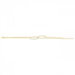 Bracelet femme double épingles edora plaque or et oxydes
 - bracelets-femme - edora - 2