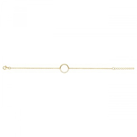 Bracelet femme cercle edora plaque or et oxydes – bracelets femme