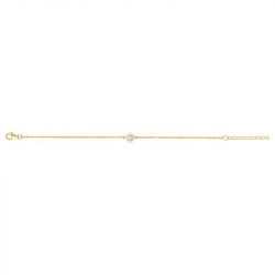 Bracelet femme fleur edora plaque or et oxydes
 - bracelets-femme - edora - 2