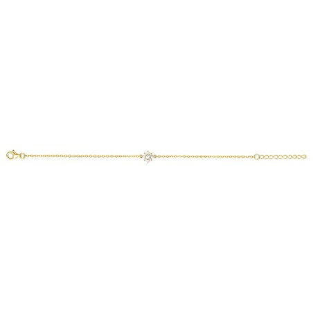 Bracelet femme fleur edora plaque or et oxydes
 – bracelets femme