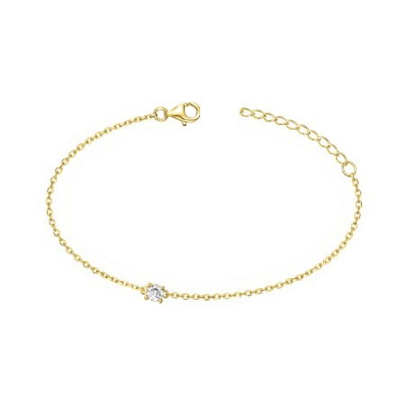 Bracelet femme solitaire edora plaque or et oxyde – bracelets femme