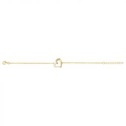 Bracelet femme coeur edora plaque or et oxydes - bracelets-femme - edora - 2