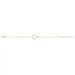 Bracelet femme coeur edora plaque or et oxydes - bracelets-femme - edora - 2
