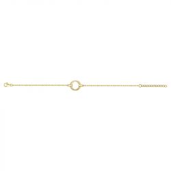Bracelet femme cercles entrelacés edora plaque or et oxydes - bracelets-femme - edora - 2