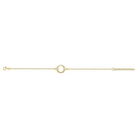 Bracelet femme cercles entrelacés edora plaque or et oxydes – bracelets femme