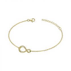 Bracelet femme signe infini edora plaque or et oxyde - bracelets-femme - edora - 0