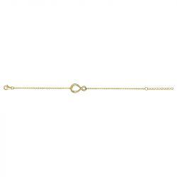 Bracelet femme signe infini edora plaque or et oxyde - bracelets-femme - edora - 2