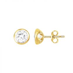 Boucles d'oreilles femme puces edora plaque or et oxydes
 - boucles-d-oreilles-femme - edora - 0