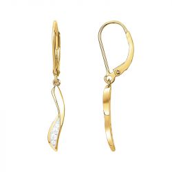 Boucles d'oreilles femme pendantes edora plaque or et oxydes
 - boucles-d-oreilles-femme - edora - 0