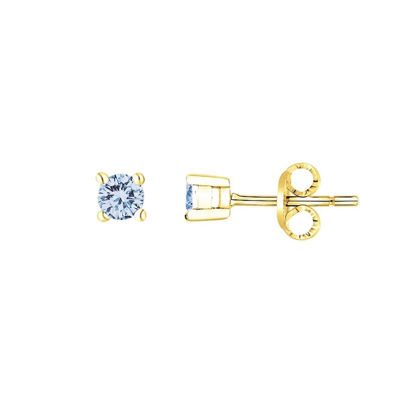 Boucles d'oreilles femme puces edora plaque or et spinelles bleues - boucles-d-oreilles-femme - edora