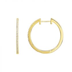 Boucles d'oreilles femme créoles edora plaque or et oxydes
 - boucles-d-oreilles-femme - edora - 0