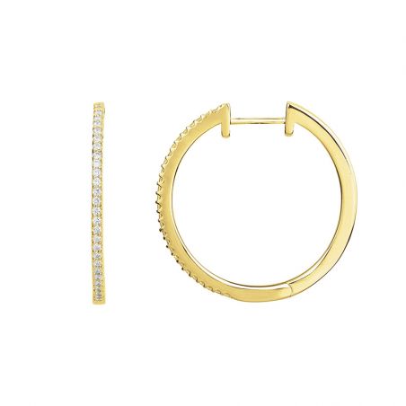 Creoles femme: créoles argent, or 18 carats & créoles or blanc - boucles-d-oreilles-femme - edora - 1