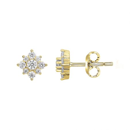 Boucles d’oreilles puce or, argent & clous d’oreille argent, or (3) - boucles-d-oreilles-femme - edora - 1
