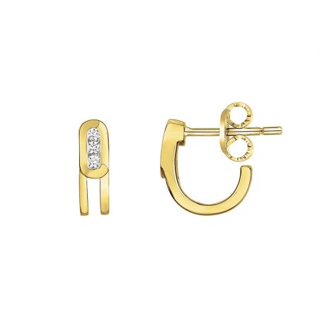 Creoles femme: créoles argent, or 18 carats & créoles or blanc - boucles-d-oreilles-femme - edora - 1