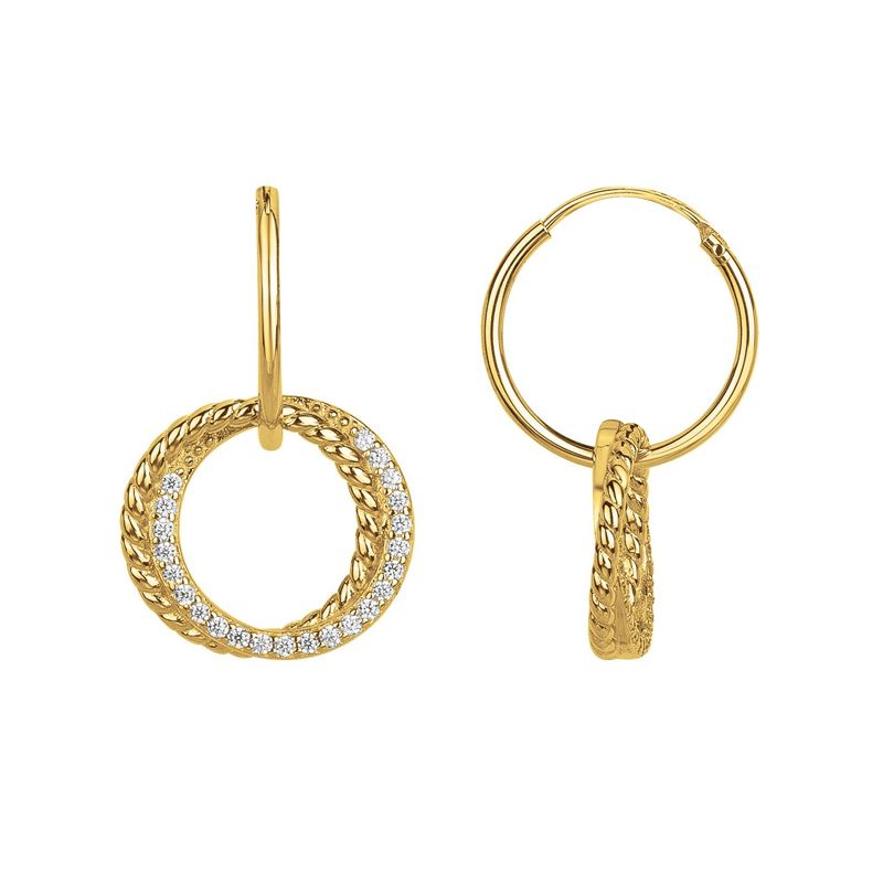 Boucles d'oreilles femme pendantes cercles entrelacés edora plaque or et oxydes
 - boucles-d-oreilles-femme - edora