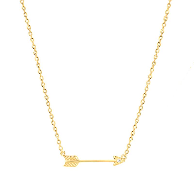 Collier femme flêche edora plaque or et oxyde - colliers-femme - edora