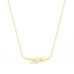 Collier femme edora plaque or et oxydes - colliers-femme - edora - 0