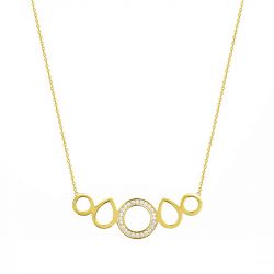 Collier femme empierré edora plaque or et oxydes - colliers-femme - edora - 0