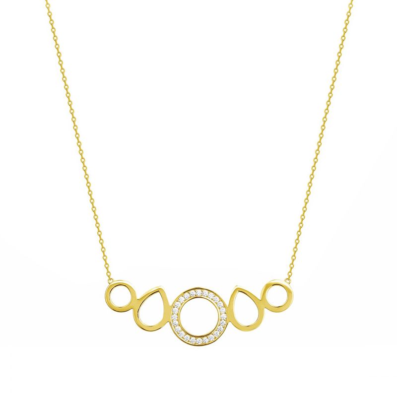 Collier femme empierré edora plaque or et oxydes - colliers-femme - edora