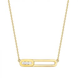 Collier femme épingle empierrée edora plaque or et oxydes - colliers-femme - edora - 0