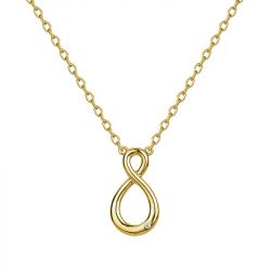 Collier femme signe infini edora plaque or et oxydes
 - colliers-femme - edora - 0