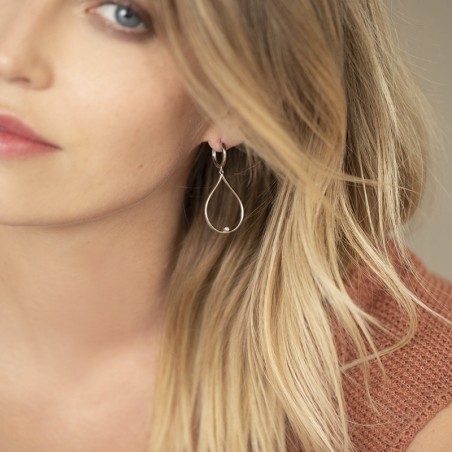 Boucles d'oreilles femme pendantes envolée la garçonne argent 925/1000 et diamants – boucles d'oreilles femme