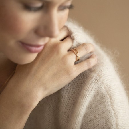 Bague femme harmonie la garçonne plaqué or et diamant – bagues femme