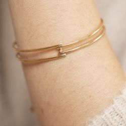 Bracelet femme Évidence la garçonne plaque or et diamant

 - bracelets-femme - edora - 1