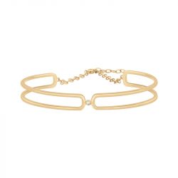 Bracelet femme harmonie la garçonne plaqué or et diamant - bracelets-femme - edora - 0
