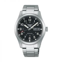 Montre homme automatique seiko 5 acier argenté - analogiques - edora - 0