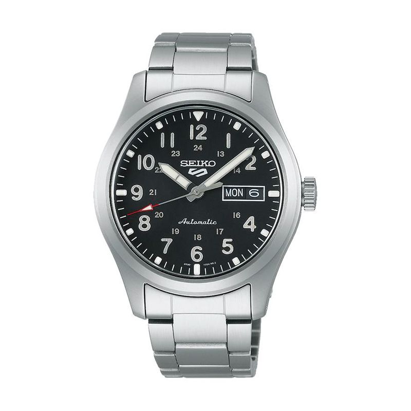 Montre homme automatique seiko 5 acier argenté - analogiques - edora