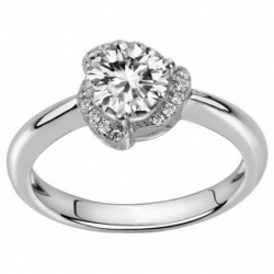 Bague femme solitaire edora argent 925/1000 et oxydes - bagues-femmes - edora - 0