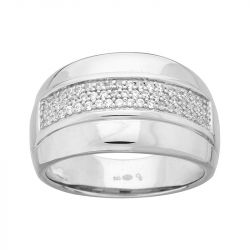 Bague femme bombée edora argent 925/1000 et oxydes
 - bagues-femmes - edora - 0