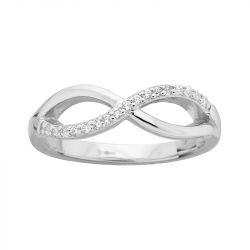 Bague femme infini edora argent 925/1000 et oxydes
 - bagues-femmes - edora - 0