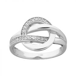 Bague femme rond edora argent 925/1000 et oxydes
 - bagues-femmes - edora - 0