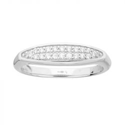 Bague femme ovale edora argent 925/1000 et oxydes - bagues-femmes - edora - 0