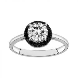 Bague femme entourage edora argent 925/1000 et oxydes - bagues-femmes - edora - 0