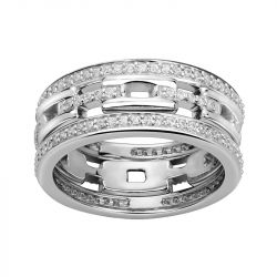 Bague femme edora argent 925/1000 et oxydes - bagues-femmes - edora - 0