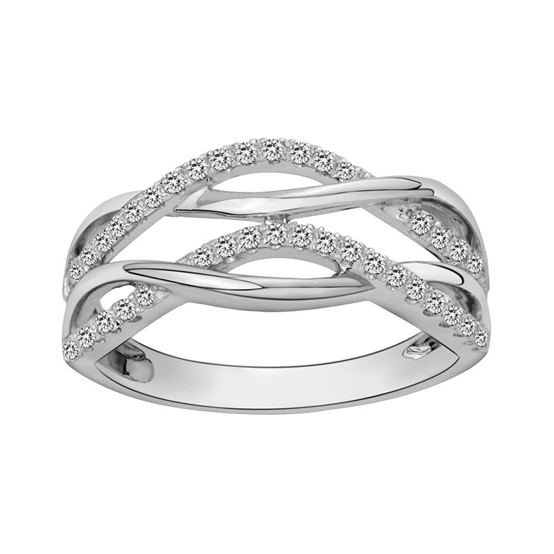 Bague femme vagues edora argent 925/1000 et oxydes - bagues-femmes - edora