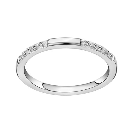 Bague femme alliance edora argent 925/1000 et oxydes edo70100243 – bagues de mariage