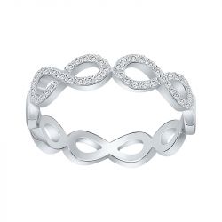 Bague femme signes infini edora argent 925/1000 et oxydes - bagues-femmes - edora - 0