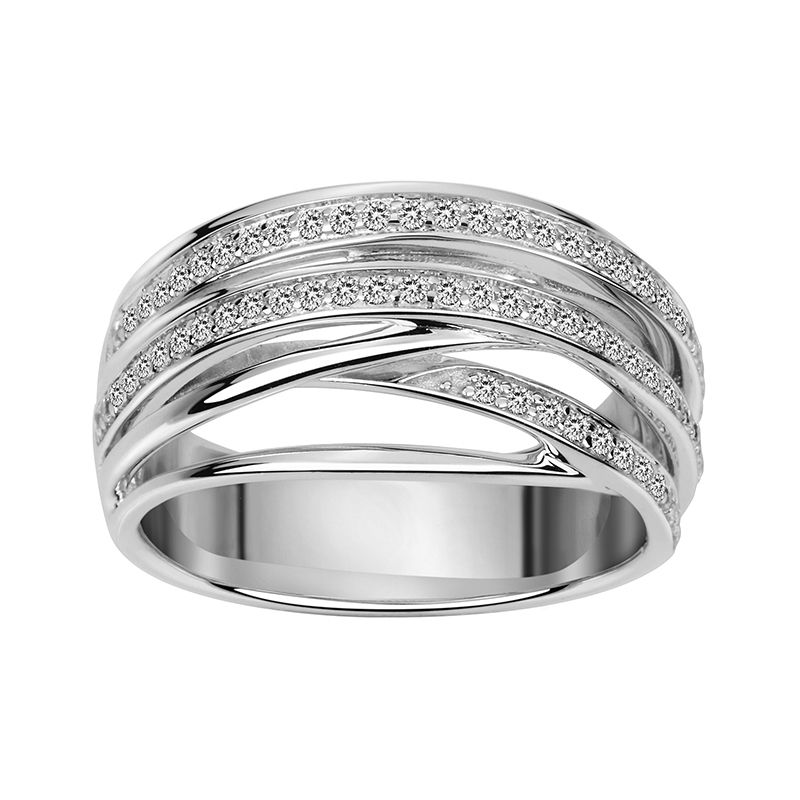 Bague femme empierrée edora argent 925/1000 et oxydes - bagues-femmes - edora