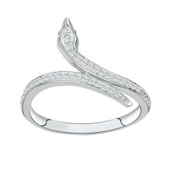 Bague femme serpent edora argent 925/1000 et oxydes - bagues-femmes - edora - 0