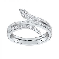 Bague femme serpent empierré edora argent 925/1000 et oxydes - bagues-femmes - edora - 0