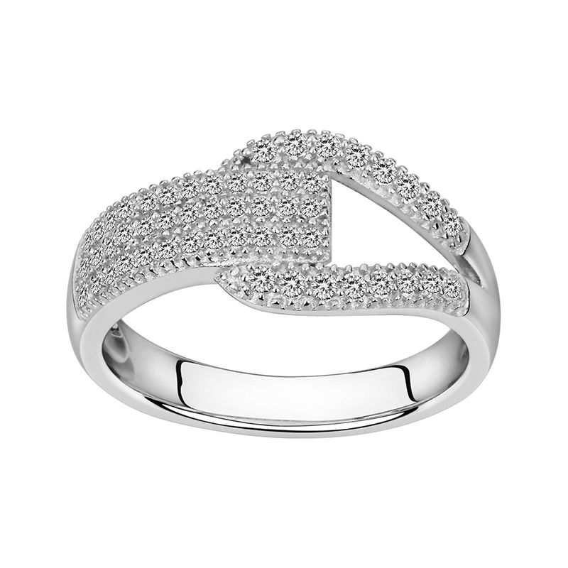Bague femme empierrée edora argent 925/1000 et oxydes - bagues-femmes - edora