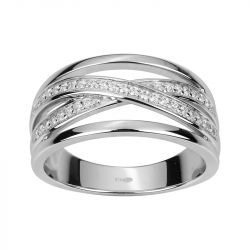 Bague femme edora argent 925/1000 et oxydes - bagues-femmes - edora - 0