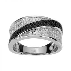 Bague femme edora argent 925/1000 et oxydes - bagues-femmes - edora - 0