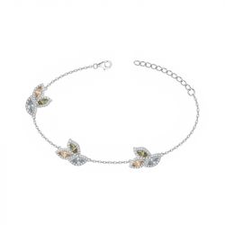 Bracelet femme edora argent 925/1000 et oxydes multicolores - bracelets-femme - edora - 0