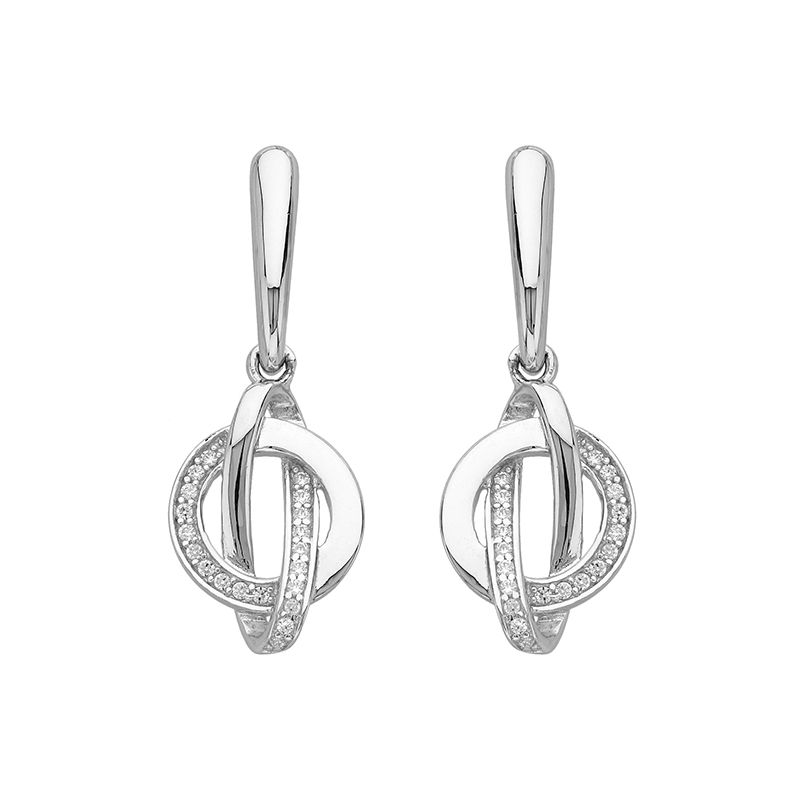Boucles d'oreilles femme pendantes cerles edora argent 925/1000 et oxydes
 - boucles-d-oreilles-femme - edora