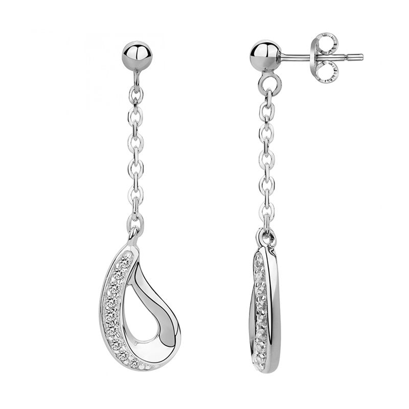 Boucles d'oreilles femme pendantes edora argent 925/1000 et oxydes
 - boucles-d-oreilles-femme - edora